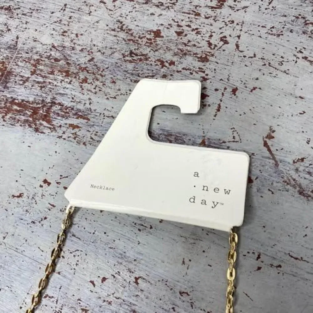 New a new day gold color statement necklace